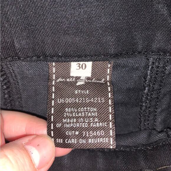 7 For All Mankind women's size 30 Black Flare Denim Jeans - Picture 4 of 13